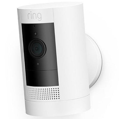 Ring - Outdoor Cam (Stick Up Cam) Indoor/Outdoor Wire Free 1080p Security Camera - White
