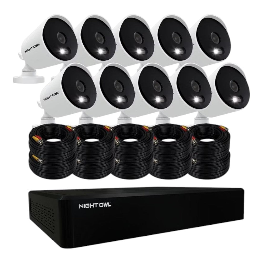 Night Owl 16-Ch 10-Camera 1080p Security System 1TB HDD DVR & Spotlights CL-D2P-16-110L