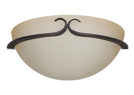 Sunset Lighting Provano 1-Light Wall Sconce w/ Buttercup Glass, Tique Finish - F5250-26