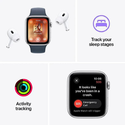 Apple Watch SE 40mm Starlight Aluminum Case with S/M Starlight Sport Band 2023 MR9U3LLA