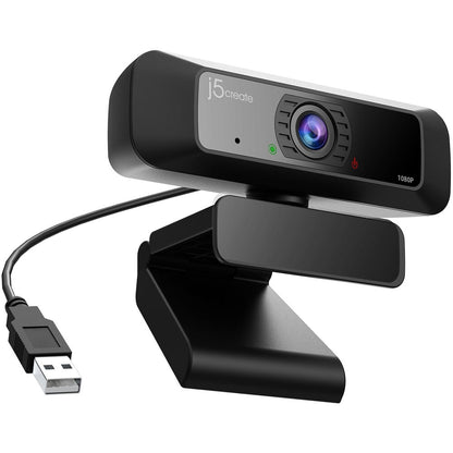 j5create USB HD Webcam 1080p with 360° Rotation - Black JVCU100
