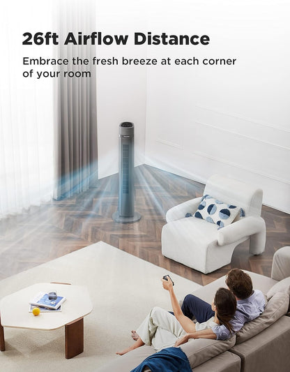 PELONIS 40'' Oscillating Tower Fan, 3 Speed Settings, 3 Modes, 15-Hour Timer, LED Display Black PFT40A4AGB