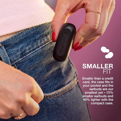 JLab Go Air Pop True Wireless Bluetooth Earbuds + Charging Case, Black, IPX4 Sweat Resistance EBGAIRPOPRBLK124