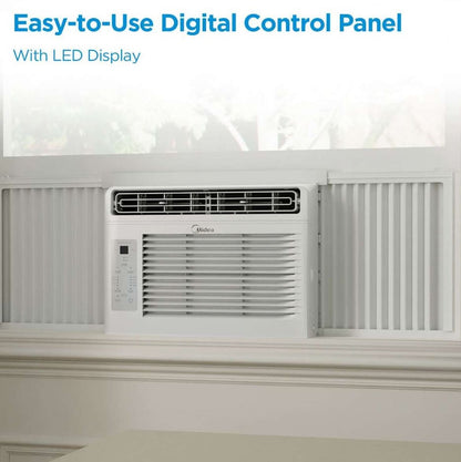 Midea 5,000 BTU Window Air Conditioner with Remote Control, Cools up to 150 sq. ft. MAW05R1JWT-B