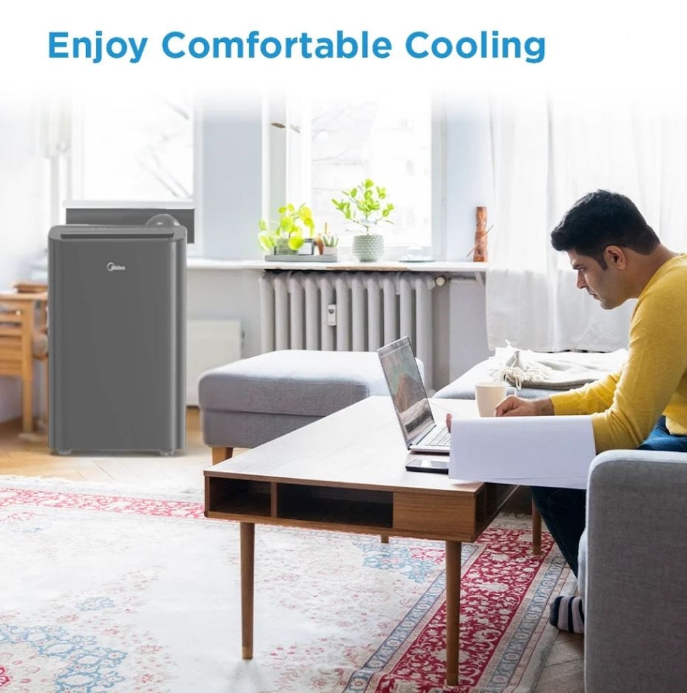 Midea 10,000 BTU Smart Portable Air Conditioner w/ Heat 450 sq ft MAP10HS1XWGR-T