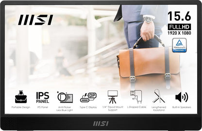 MSI 16" Full HD LED Monitor ProMP161E2U 1920 x 1080, 60Hz,4ms - Black/Silver PROMP161E2U