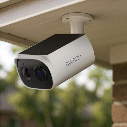 Swann Evo Wireless Outdoor 2K Cameras with Integrated Solar Panel & 2 x 16GB MicroSD Cards, 2 pk. SESOL2KBCPK2