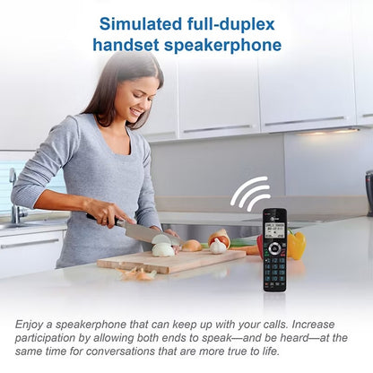 AT&T 4-Handset Cordless Phone with Unsurpassed Range with Bluetooth Connect to Cell and Smart Call Blocker and Answering System DLP73450