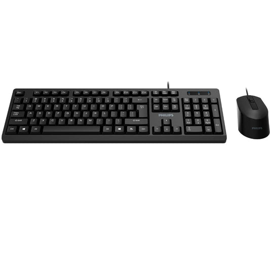 Philips SPT6234 USB Wired Keyboard & Mouse Combo for PC Laptop Windows & MacOS