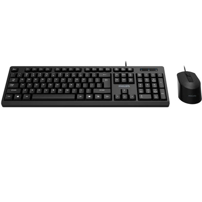 Philips SPT6234 USB Wired Keyboard & Mouse Combo for PC Laptop Windows & MacOS