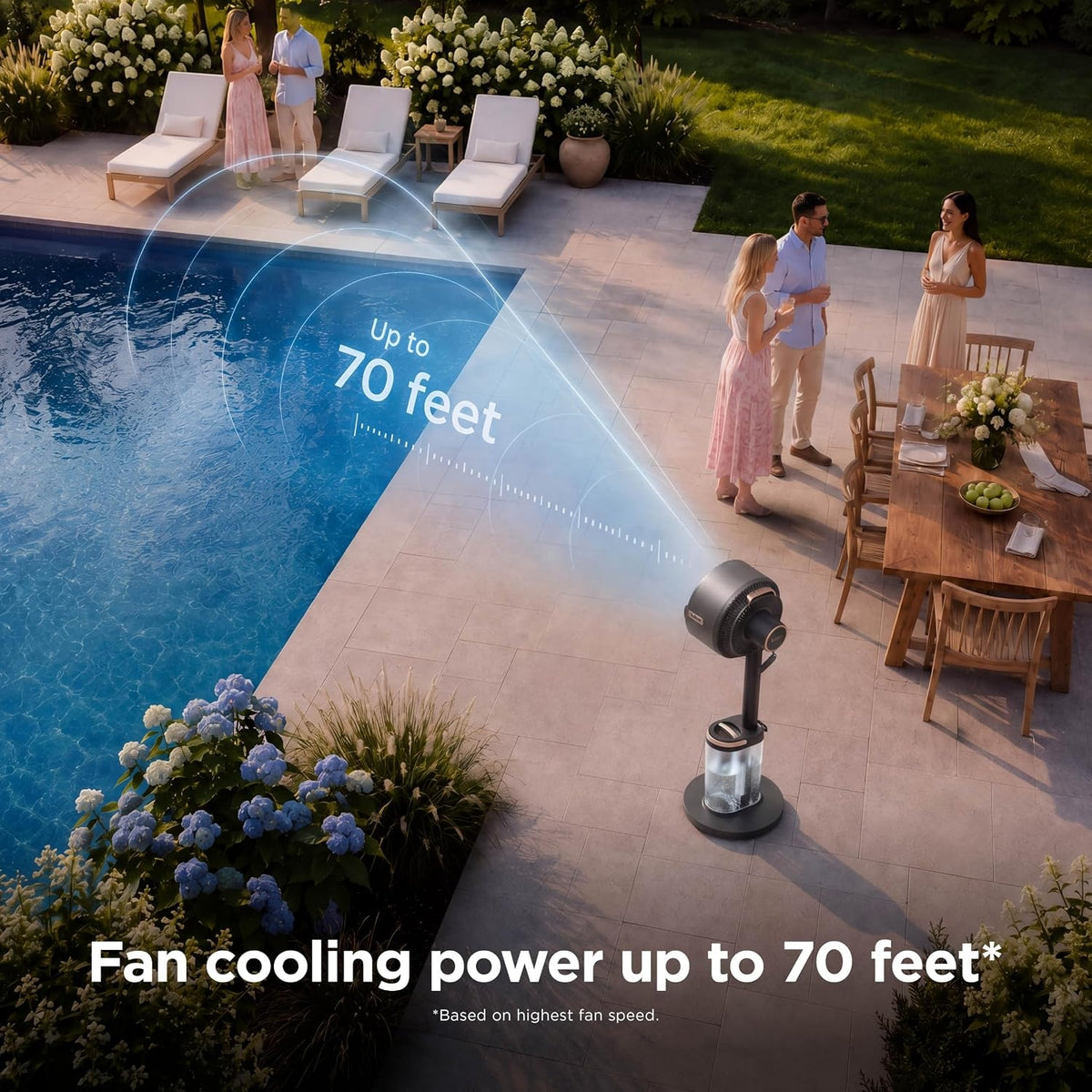 Shark FlexBreeze Pro Mist 2-in-1 Fan with Integrated Mist Charcoal FA302