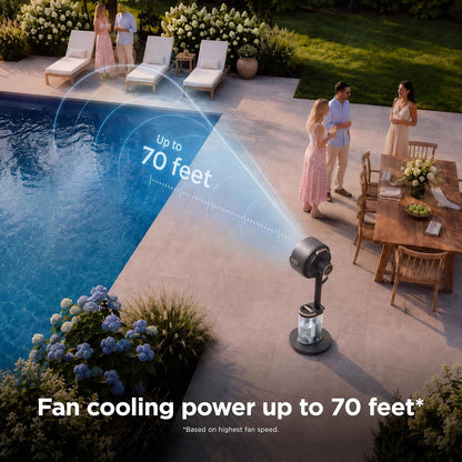 Shark FlexBreeze Pro Mist 2-in-1 Fan with Integrated Mist Charcoal FA302