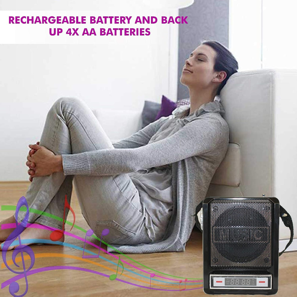 Technical Pro WASP100 Wireless Rechargeable Speaker and Headset Mic