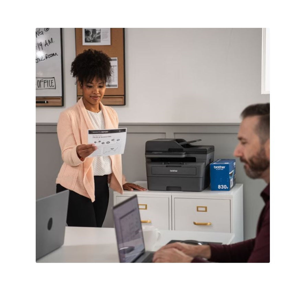 Brother MFC-L2807DW Wireless Compact Monochrome All-in-One Laser Printer with Copy, Scan and Fax