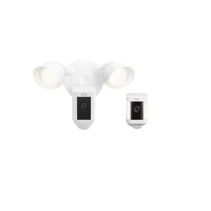Ring Floodlight Camera Plus with Spotlight Cam Plus, 1080p HD video