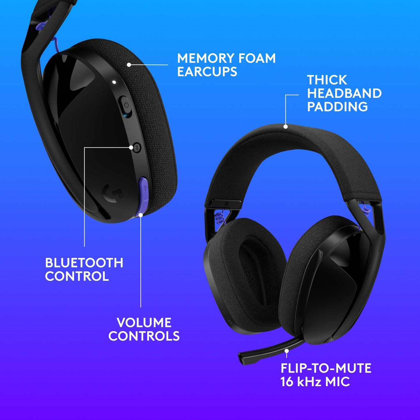 Logitech G321 Lightspeed Wireless Gaming Headset - Black 981-001562