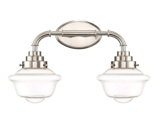 Sunset Lighting ECLAT 2-Light Vanity, 60W Bright Satin Nickel - F13002-80