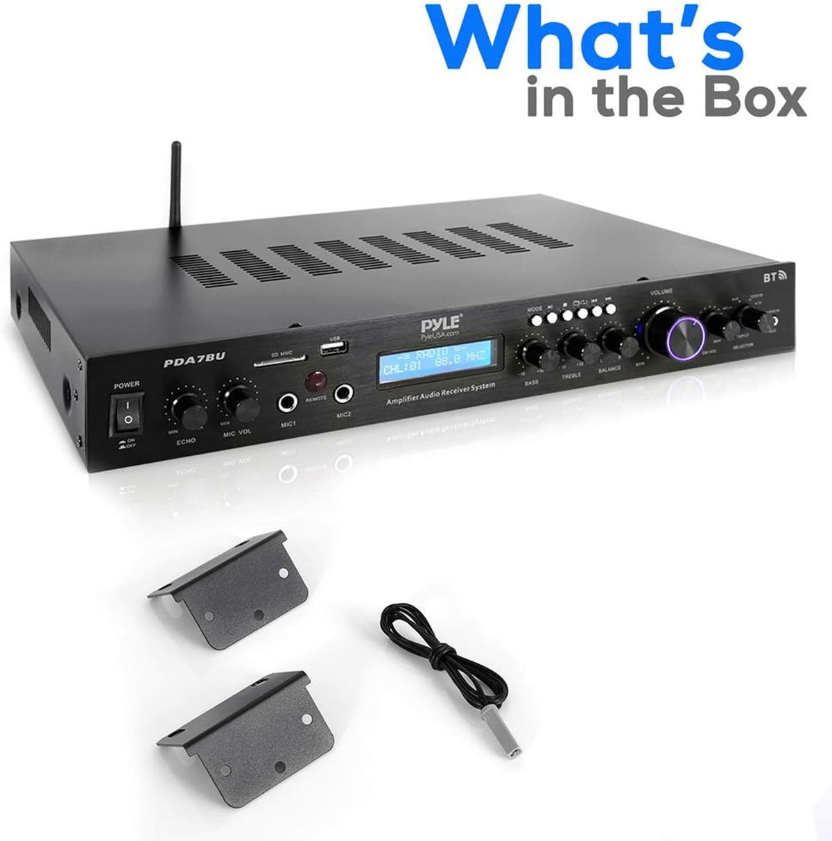 Pyle Pro PDA7BU Stereo Receiver with Bluetooth