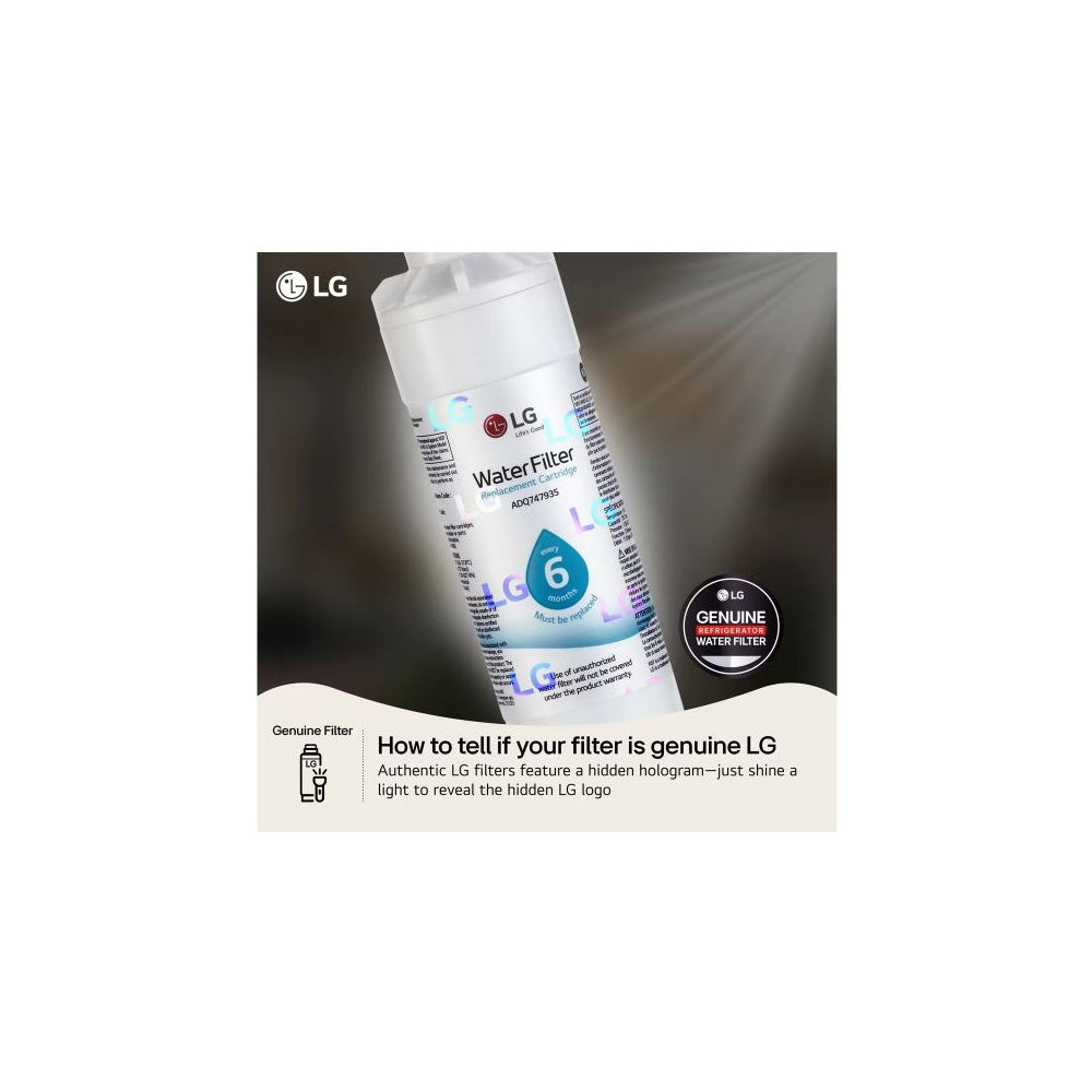LG Genuine LT1000P Refrigerator Water Filter ADQ7479350