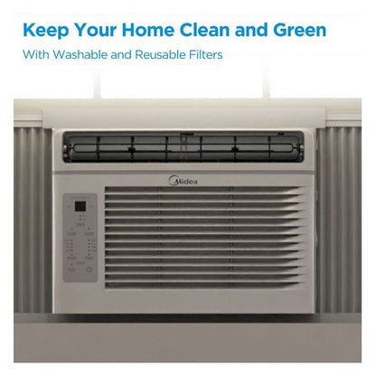Midea 5,000 BTU Window Air Conditioner with Remote Control, Cools up to 150 sq. ft. MAW05R1JWT-B