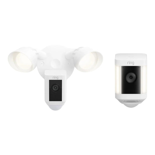 Ring Floodlight Camera Plus with Spotlight Cam Plus, 1080p HD video