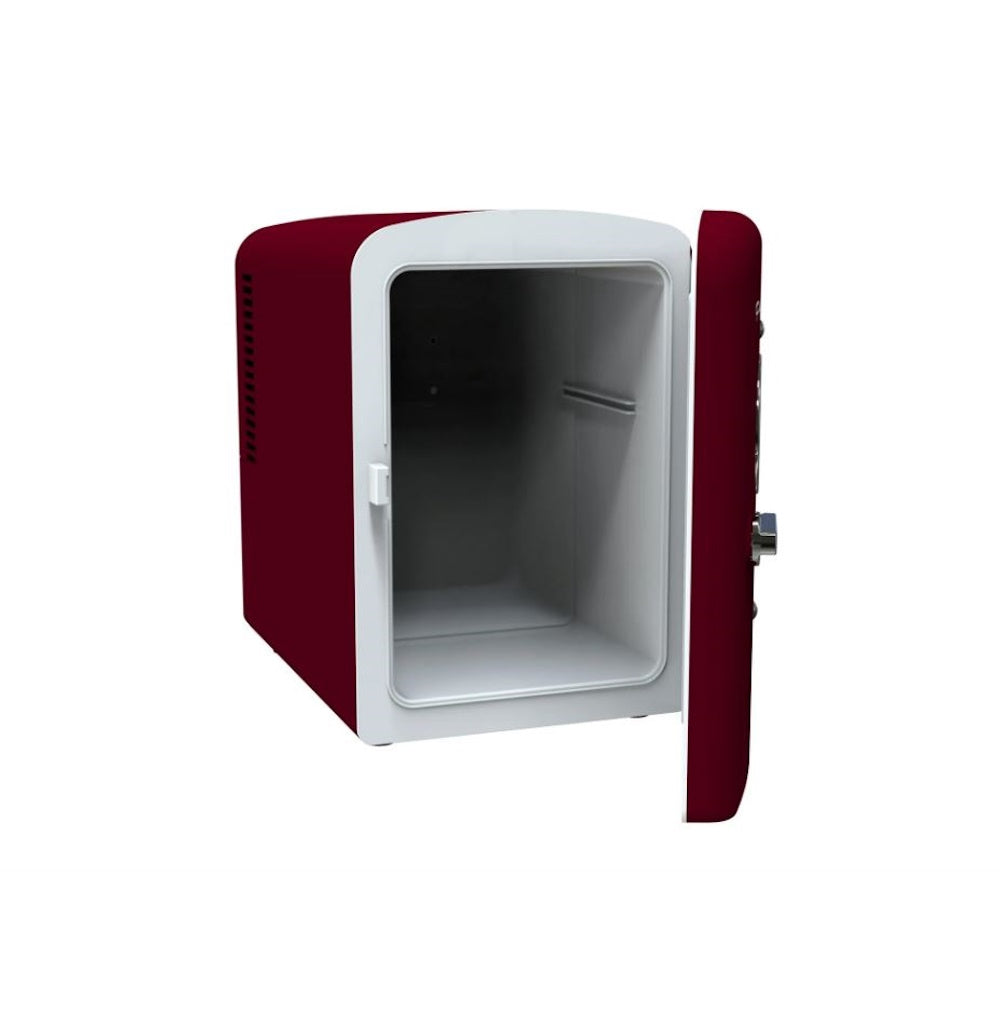 Frigidaire 9 Can or 6L Beverage Portable Mini Refrigerator EFMIS2175-RED, Includes 110V home power cord & 12V DC car adapter