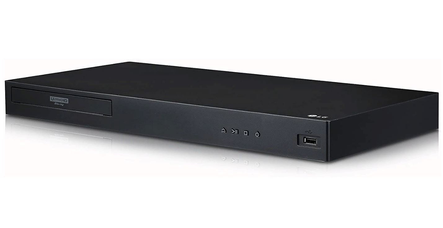 LG UBK80 4K Ultra-HD Blu-ray Player with HDR Compatibility Black Ethernet