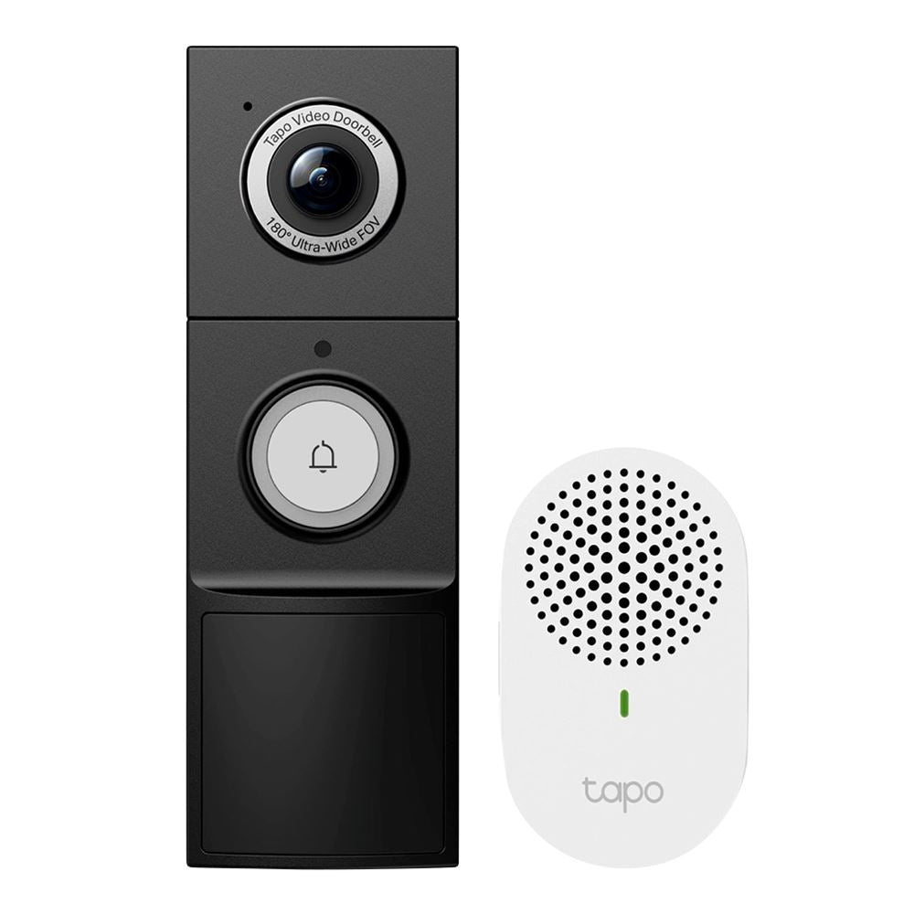 TP-LINK Tapo TD25 Video Doorbell Security Camera - Black