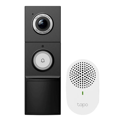 TP-LINK Tapo TD25 Video Doorbell Security Camera - Black