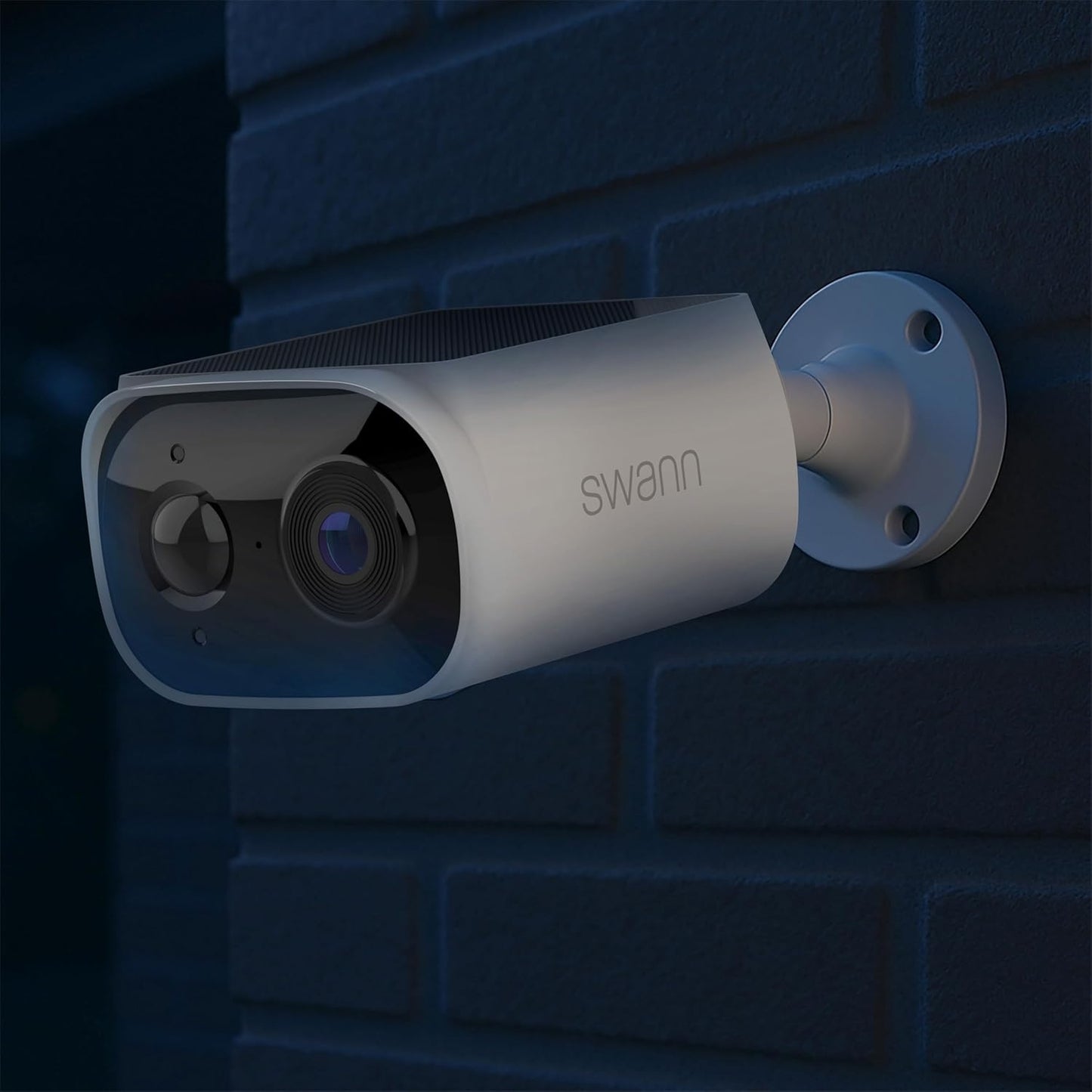 Swann Evo Wireless Outdoor 2K Cameras with Integrated Solar Panel & 2 x 16GB MicroSD Cards, 2 pk. SESOL2KBCPK2