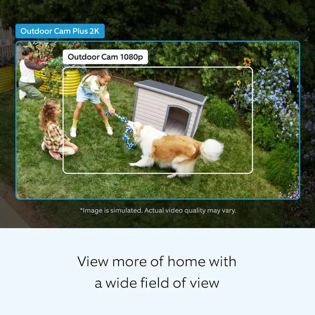 Ring Outdoor Cam Plus, Battery with 2K Video and Ring Vision, Low-Light Sight, and Mount-Anywhere Versatility White