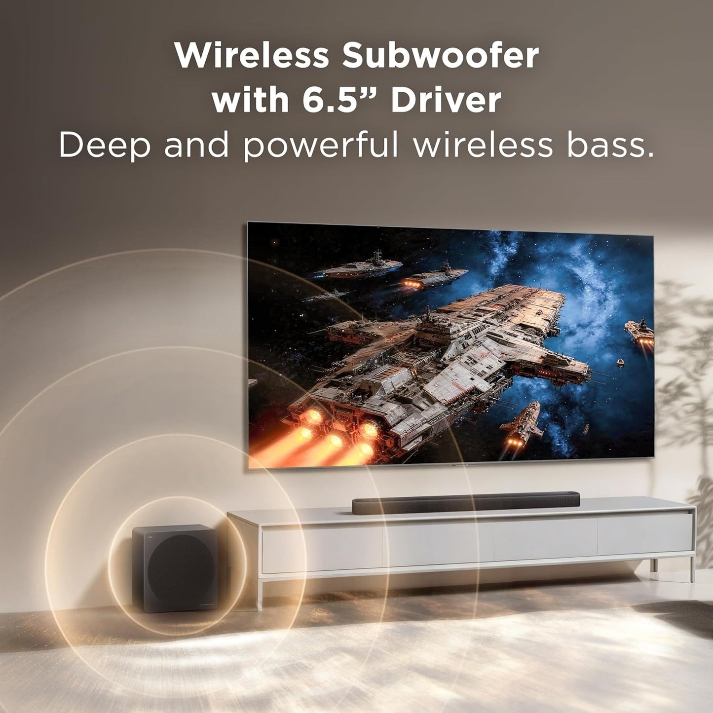 TCL - A65K 3.1.2 Channel Designer Series Sound Bar System with Wireless Subwoofer - Black