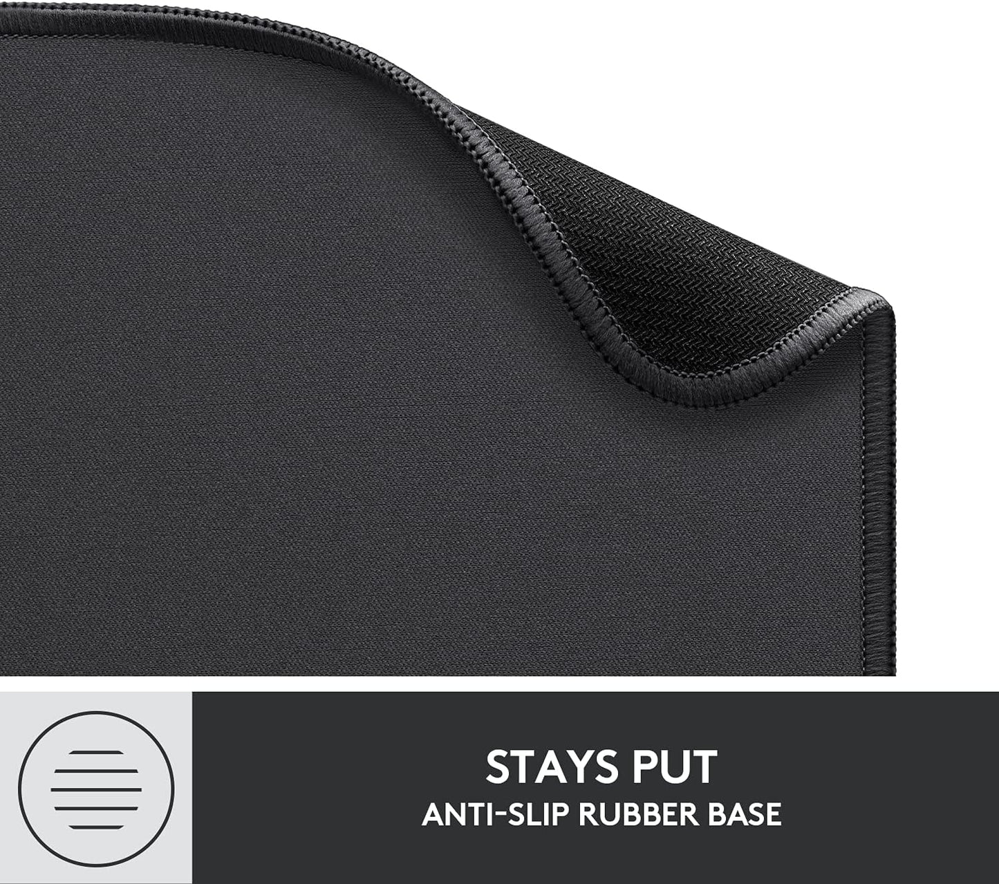 Logitech - Mouse Pad Studio Series with Spill-Resistant Surface (Medium) - Graphite 956-000035