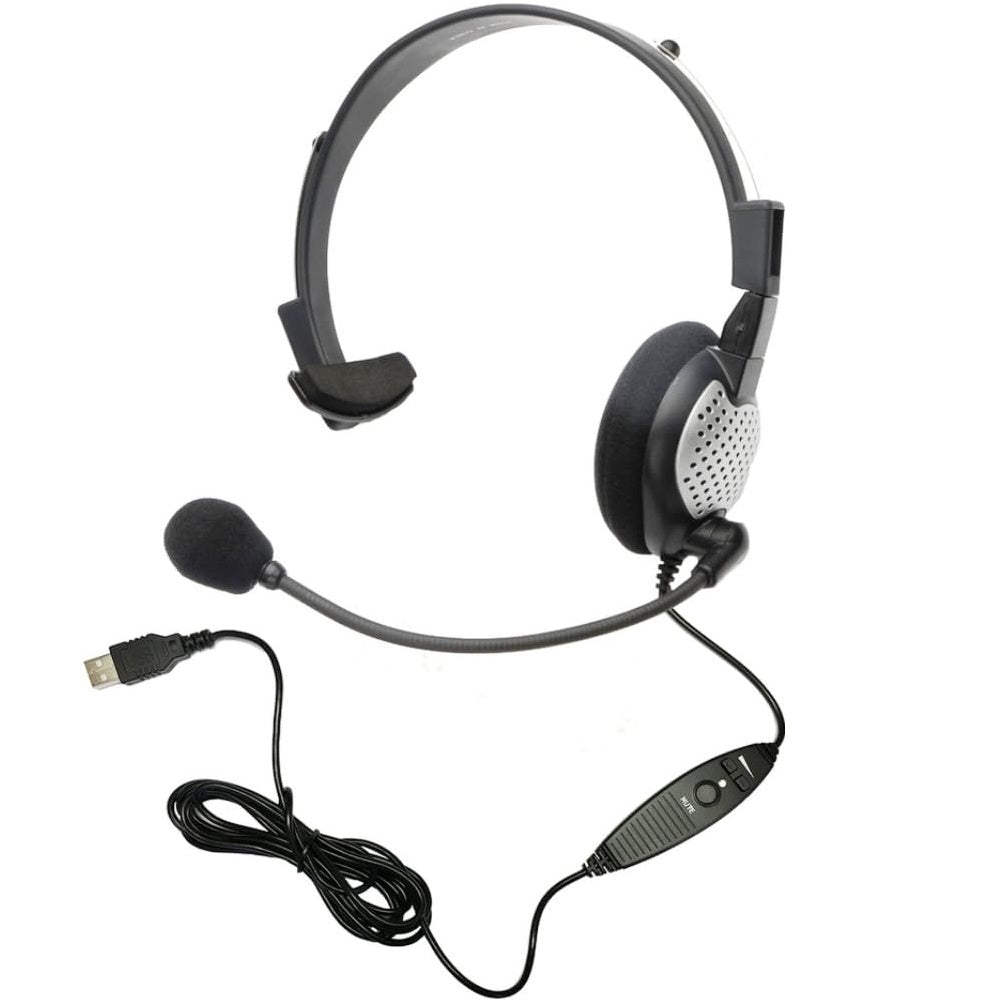 Andrea Communications NC-181VM USB On-Ear Monaural Computer Headset with Noise-canceling Microphone