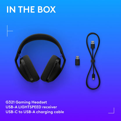 Logitech G321 Lightspeed Wireless Gaming Headset - Black 981-001562