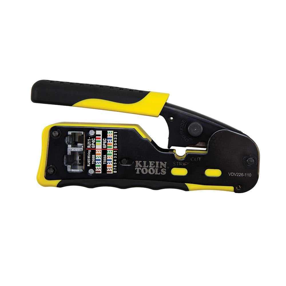 Klein Tools 80072 RJ45 Cable Tester Kit with LAN Scout Jr. 2, Coax Crimper/Stripper/Cutter Tool and Pass-Thru Modular Data Plug