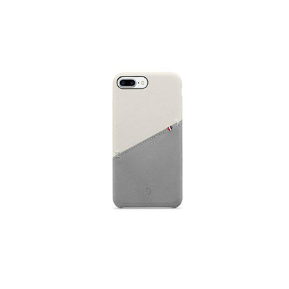 Decoded Leather Snap-On Back Cover Case for iPhone 7 Plus White/Gray DA6IPO7PLSO1WEGY