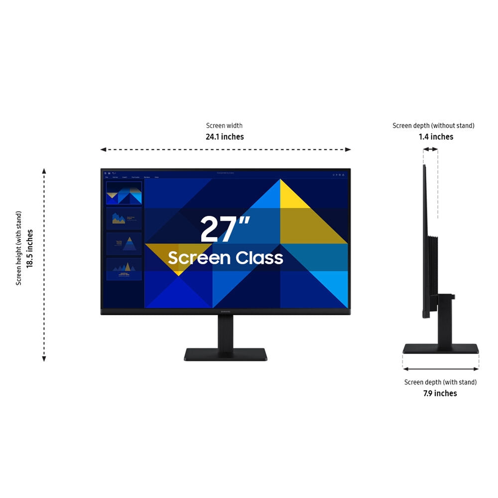 Samsung - 27" S3 (S30GD) IPS LED FHD 100Hz 5ms Monitor (HDMI, D-sub) - Black LS27D300GANXZA