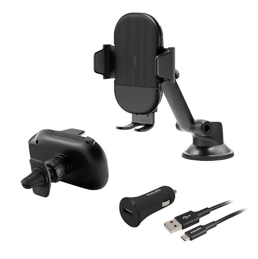 Philips 3-in-1 Car Charging Kit - Black DLP6543CC/37-T1