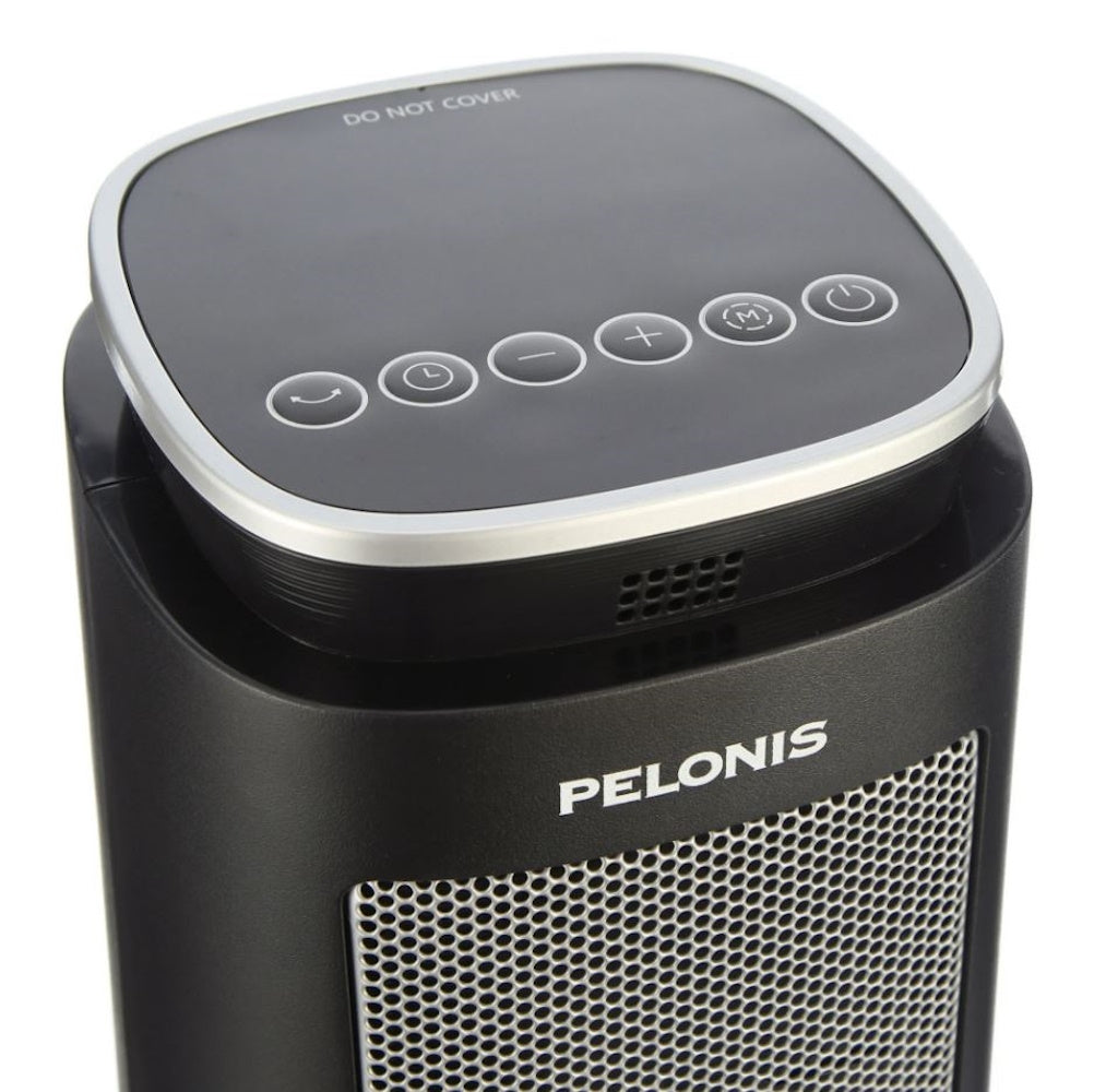 Pelonis 23" Ceramic Tower Fan-Forced Space Heater Black PTHW15-18MR