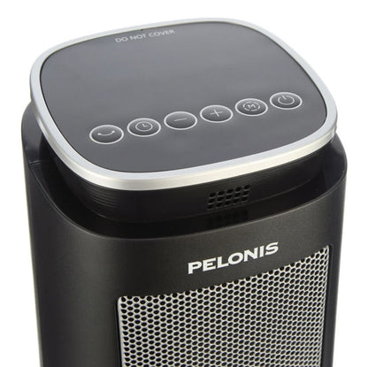 Pelonis 23" Ceramic Tower Fan-Forced Space Heater Black PTHW15-18MR