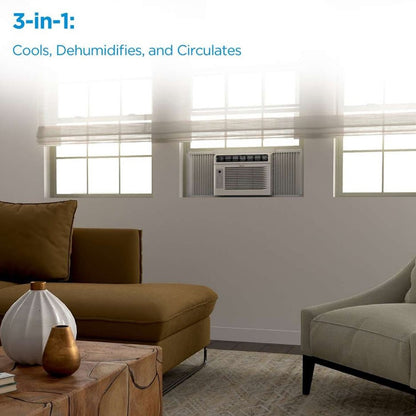 Midea 5,000 BTU Window Air Conditioner with Remote Control, Cools up to 150 sq. ft. MAW05R1JWT-B