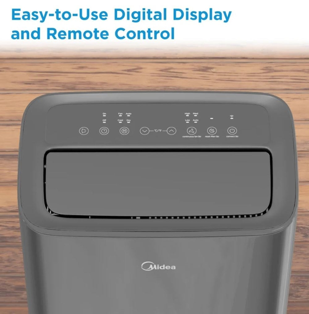 Midea 10,000 BTU Smart Portable Air Conditioner w/ Heat 450 sq ft MAP10HS1XWGR-T
