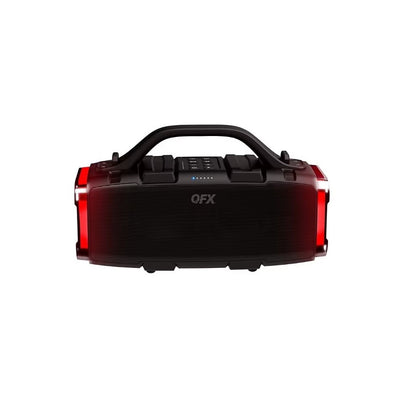 QFX High Powered Dual 3.5" Ipx6 Waterproof Boom Box Speaker w/ LED Lights BT-ZX9