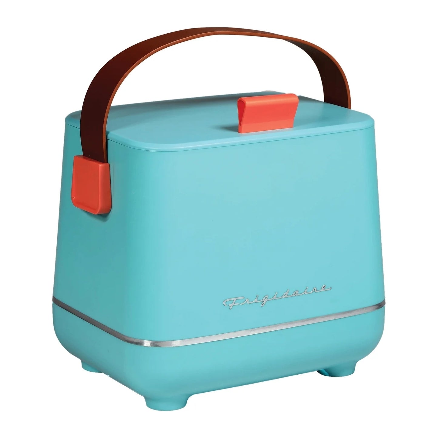 Frigidaire 6-Can 4 liter Retro Top-Opening Portable Beverage Mini Fridge/Cooler EFMIS308-BLUE, Includes 110v home power cord & 12V DC car adapter