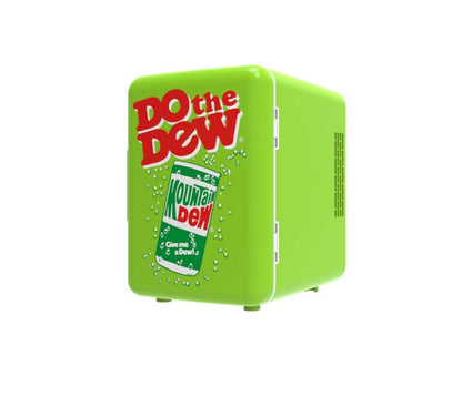 CURTIS MIS151MD Mountain Dew Retro, Mini Portable Compact Personal Fridge Cooler, 4 Liter