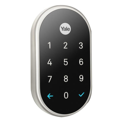 Nest x Yale - Smart Lock Wi-Fi Replacement Deadbolt with App/Keypad/Voice assistant Access - Satin Nickel