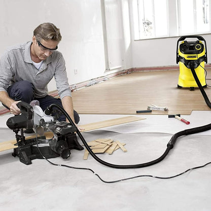 Karcher - WD 4 Wet-Dry Shop Vacuum Cleaner - with Attachments - Blower Feautre, Compact Space-Saving Design - 5.3 Gallon - 1100W
