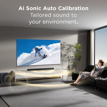 TCL - A65K 3.1.2 Channel Designer Series Sound Bar System with Wireless Subwoofer - Black