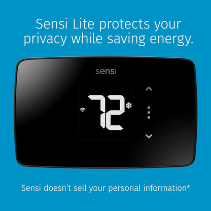 Sensi Lite ST25 Wi-Fi 7-Day Programmable Thermostat, Touchscreen Display, Data Privacy, C-Wire Not Required